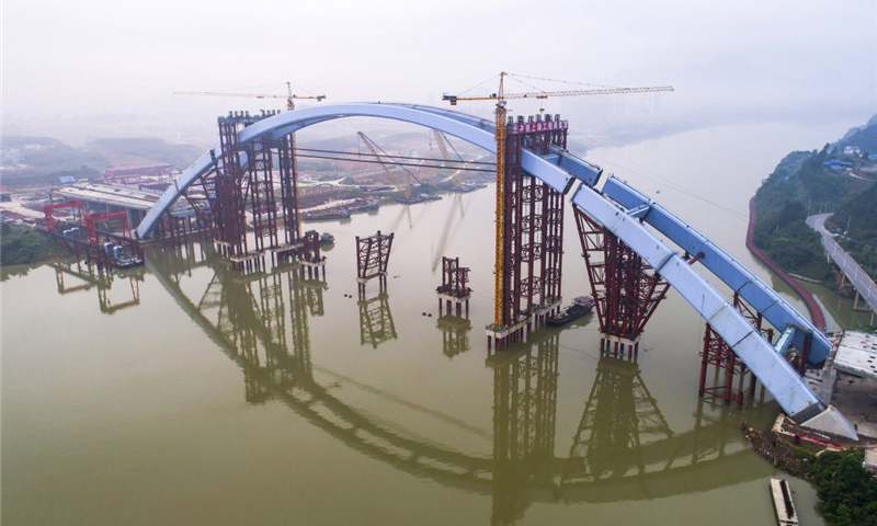 這是5月14日拍攝的廣西柳州官塘大橋。新華社發（李斌 攝）
