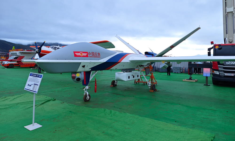參加演習的“翼龍”-2H無人機。