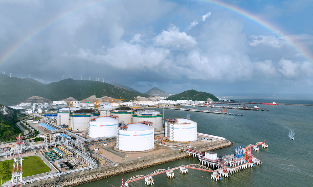 中國海油金灣“綠能港”二期項目建設現場。