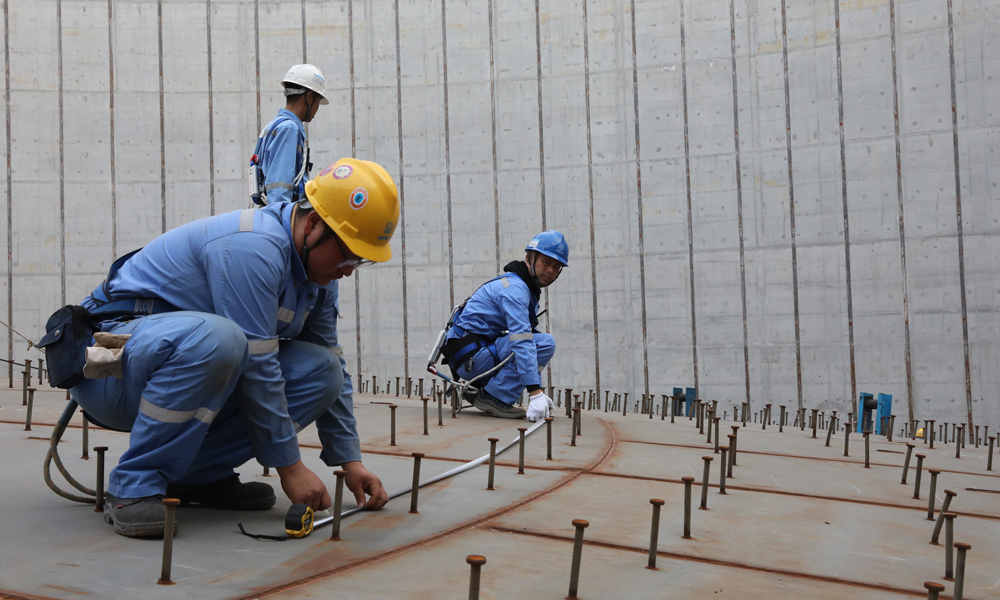中國海油金灣“綠能港”二期項目建設現場。